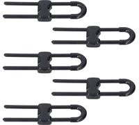 5Pcs Serrures de Poignées d'Armoires Multifonctionnelles Ajustables en forme de U Sécurité Enfant pour Armoires Tiroirs Portes de Meubles Placards Noirs