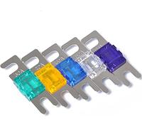 5PCS / SET 30/40/60/80/100A Nickel plaquée Stéréo Audio 3 2V AFS Mini Anl FUSE AUTO Circuits Protection Fuse