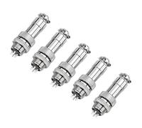 5pcs / set GX12 4Pin Mâle/Femelle Panneau Métal Aviation Socket Electrique Plug Connecteur MULTIPORT PACKING
