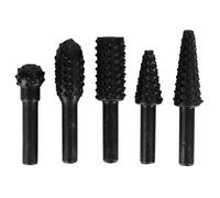 5pcs/set Lime de Sculpture de Bois Rape Tête de Meulage Gaufrée Rotative de Bois Forme Spéciale