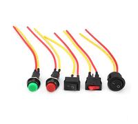 5pcs Set Universel Interrupteur à Bascule Interrupteur Marche/Arrêt SPST pour Voiture Bateau Automatique