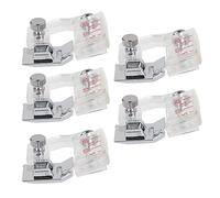 5PCS Sewing Machine Presser Foot, Stainless Steel Adjustable Bias Tape Binderfoot Sew Accessories for Household Electric Sewing Machine