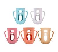 5Pcs Silicone Protective Sleeves For Beiqin Glass Baby Bottles Anti Drop Shockproof Cover With Easy Grip Handle Anti Slip Baby Bottle Cover