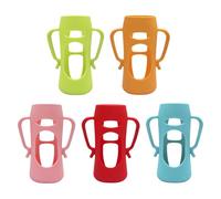 5Pcs Silicone Protective Sleeves For Beiqin Glass Baby Bottles Anti Drop Shockproof Cover With Easy Grip Handle Anti Slip Baby Bottle Cover