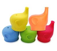 5pcs silicone sippy cup couvercles belle conception d'éléphant silicone anti-éclaboussures enfants couvercles