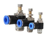 5Pcs SL 4/6/8/10/12mm Elbow Pneumatic Air Connector 1/8 "1/4" 3/8 "1/2" Male Thread Pneumatic Water Air Hose Fitting(SL6-02 (1I4))