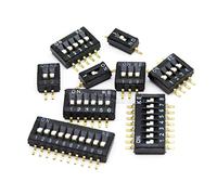 5PCS SMD SMT Slide Type Switch 1.27mm Position Way DIP Black Pitch Toggle Switch Black Snap Switch (Color : 5P) (Color : 1p)