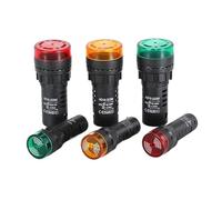 5PCS Son intermittent Flash buzzer AD16-16SM AD16-22SM alarme sonore et lumineuse 12/24/36/110/220V Voyant lumineux lampe de signalisation(AD16-22SM,Green,110v)