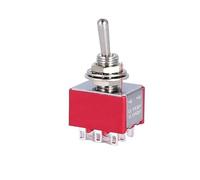 5PCS SPDT DPDT Reset Latching Toggle Switch 125V6A MTS-302 Miniature Toggle Switch MTS-403 ON-ON Toggle Switches NWPNLXEA(MTS-302 R,One Size)