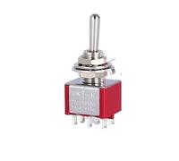 5PCS SPDT DPDT Reset Latching Toggle Switch 125V6A MTS-302 Miniature Toggle Switch MTS-403 ON-ON Toggle Switches NWPNLXEA(MTS-203 R,One Size)