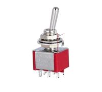 5PCS SPDT DPDT Reset Latching Toggle Switch 125V6A MTS-302 Miniature Toggle Switch MTS-403 ON-ON Toggle Switches NWPNLXEA(MTS-202 R,One Size)