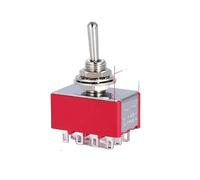 5PCS SPDT DPDT Reset Latching Toggle Switch 125V6A MTS-302 Miniature Toggle Switch MTS-403 ON-ON Toggle Switches NWPNLXEA(MTS-402 R,One Size)
