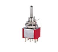 5PCS SPDT DPDT Reset Latching Toggle Switch 125V6A MTS-302 Miniature Toggle Switch MTS-403 ON-ON Toggle Switches NWPNLXEA(MTS-223 R,One Size)