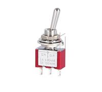 5PCS SPDT DPDT Reset Latching Toggle Switch 125V6A MTS-302 Miniature Toggle Switch MTS-403 ON-ON Toggle Switches NWPNLXEA(MTS-103 R,One Size)