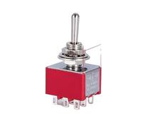 5PCS SPDT DPDT Reset Latching Toggle Switch 125V6A MTS-302 Miniature Toggle Switch MTS-403 ON-ON Toggle Switches NWPNLXEA(MTS-303 R,One Size)