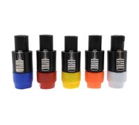 5pcs Speakon Connector 4 Pole Plug Male Speaker Audio 4 Pin Connector Led Connector(Orange)