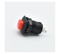 5PCS Square Button Self-Locking/Reset switch momentary Push Button Switch Latching ON/OFF 12mm 3A 125V 1.5A 250V AC DS-426 NWPNLXEA(5 red,Reset switch)