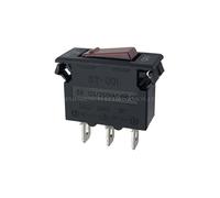5PCS ST-001 Circuit Breaker Overload Protector Switch 5A 10A 15A 125/250VAC 3 PIN 2 Position Red LED Light Button Rocker Switch(5A)