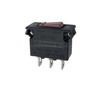5PCS ST-001 Circuit Breaker Overload Protector Switch 5A 10A 15A 125/250VAC 3 PIN 2 Position Red LED Light Button Rocker Switch(10A)