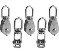 5pcs Stainless Steel Pulley Pulley Pulley Rope Pulley 304 Stainless Steel Pulley For Curtains Clotheslines Fitness Climbing (Silver)