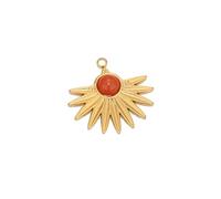 5pcs Stone Artificial Soleil Compass Charms Pendants pour les bijoux de bricolage Faire des boucles d'oreilles Collier Fournitures 22562 (Couleur: GRED)