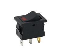 5Pcs Switch 2Pin Rocker Switch 2 Position ON-OFF Power Switch Black NWPNLXEA