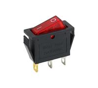 5Pcs Switch 3Pin 15A 250VAC Rocker Switch 2 Position ON-OFF With Red Light Power Switch Black Switch NWPNLXEA
