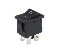 5Pcs Switch 4Pin Rocker Switch 2 Position ON-OFF Power Switch Black NWPNLXEA