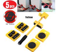 5PCS Système de déplacement de meubles lourds Outil de levage 4 roues à patins Déménagement facile