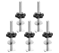 5pcs T-Shaped Rail Bolt Knob Kit M8 X 100mm Threaded Bolt, M8 X 32mm Hexagonal Manual Knob with Washer,High Quality