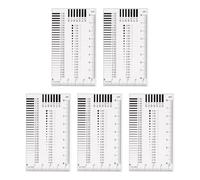 5Pcs Tableau D'Estimation De Taille SEC à Haute Précision 8X5.5Cm 0.2mm Film De Détection Des Défauts De Transparence Pour La Mesure Des Diamètres Et Des Largeurs De Ligne