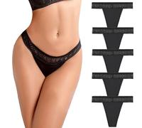 5pcs Tanga Menstruelle Coton, Culotte Menstruelle Flux Tres Abondant Taille Haute, Culotte Post Accouchement Dentelle Respirante, Culotte Incontinence Maille éPisséE, String Menstruel