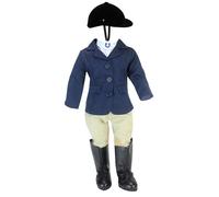 5Pcs Tenue d'équitation Poupée Teamson Kids Bleu
