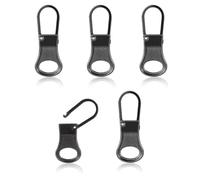 5pcs Tirette de Fermeture Éclair, Tirette Fermeture Eclair Remplacement Curseur de Remplacement Poignée de Réparation pour Vêtements Sac à Dos Vestes Pantalons Bottes Bagages (Gris Foncé)
