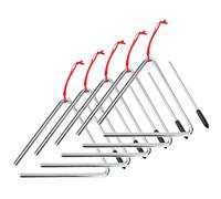 5pcs Triangle Musical à Percussion en Acier 15cm + Batteur Enfants Education Set