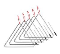 5pcs Triangle Musical à Percussion en Acier 25cm + Batteur Enfants Education Set