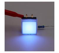 5Pcs TS12 Series 13.4 * 13.4mm Square With LED Momentary SPST PCB Push Button Click Tact Switch EKFBQBGW(5Pcs Blue)