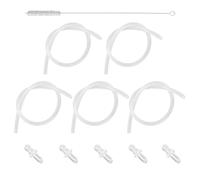 5pcs Tuyau à Lait en Silicone, avec 5 Connecteurs et 1 Brosse Compatible avec Jura GIGA 6 10 W10 X5 S8 E8 Z10 Z8 Z7 Z5 Z6 Z8 Z9 J6 J8 J9 S80 WE8 C9