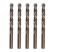 5Pcs Twist Drill Bit High Speed Steel, Metal Drilling Bit Set Kit, Ti Plated HSS with S Shaped Spiral Groove for Copper Iron Aluminum, for Hand Drill and Bench Drill (13mm)