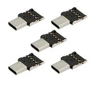 5pcs Ultra Mini Type-C USB-C to USB 2.0 OTG Adapter for Cell Phone Tablet & USB Cable & Flash Disk
