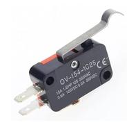 5pcs V-154-1C25 long handle roller Snap Action Push Button SPDT Momentary On-Off Limit Switch 15A 250V Red/Black