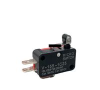 5PCS V-155-1C25 Small travel switch V-155-1C25 Limit self-reset switch travel point switch 3 pin 15A NWPNLXEA