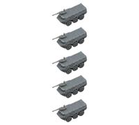 5PCS VAB 6x6 Transport De Troupes Blindé 1/350-1/700 Modèle Résine 3D | VAB Véhicule De L'Avant Blindé APC, Transport Blindé Français 4x4/6x6, Guerre Froide, Résine DIY Non Peint(1/350(1.9CM))