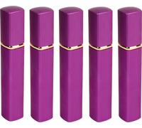5pcs Vaporisateur de voyage Eletrolytique Aluminium 12 ml Parfum rechargeable Langable Atomiseur de poche pour le voyage Camping Purple