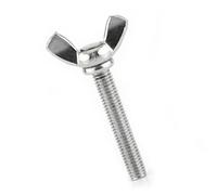 5pcs Vis à Oreilles M5 en Acier Inoxydable, Vis à Aile Papillon Vis à Oreilles pour Fixation de la Machine 8 10mm-40mm(M5*40mm)