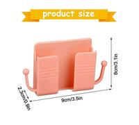 5pcs Wall Phone Holder Holder Self-adhesive Wall Mount Phone with Hooks Plastic Wall Organizer