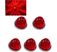 5PCS Watermelon Lights for Semi Truck,LED Light Indicator Side Marker Lamp,Trailer Side Marker Lights,Under Glow Wheel Light for Truck,Outline Water Melon Sides Markers for Motor with Bezel (Red)