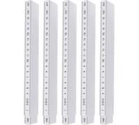 5pcs White Folding Carpenters Ruler Folding Rule Plastic Meter Stick Compact 2 Metres 10 Links Foldable Ruler