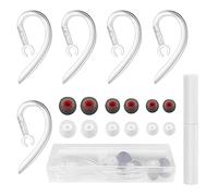 5pièces 6mm Clips de crochet de casque Bluetooth Silicone réglable multidimensionnel à 360° Wireless Oree Hooks Remplacement, avec stylo de nettoyage multifonctionnel écouteurs en silicone(11/12/13mm)