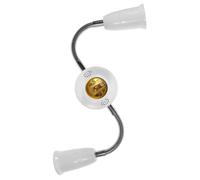 5Pièces Adaptateur E27 Flexible 3 Têtes Robuste Usage Batterie